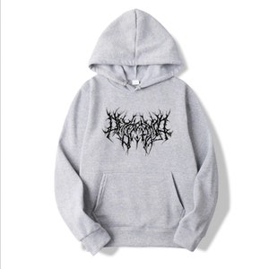 Hardcore Black Metal Logo Hoodie High Quality Unisex Oversized Gothic ...