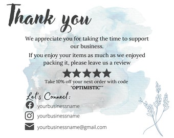 Thank You Card | Candle Care