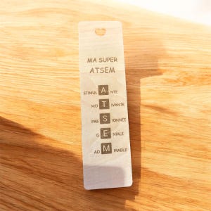 Fichier SVG Marque-page "Ma Super ATSEM" – Gravure Laser Bois