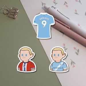 Erling Haaland 25-26 Jersey Stickers | Fútbol stickers | Soccer Players | Jugadores | Vinyl Sticker | Haaland | Manchester City | Norway |