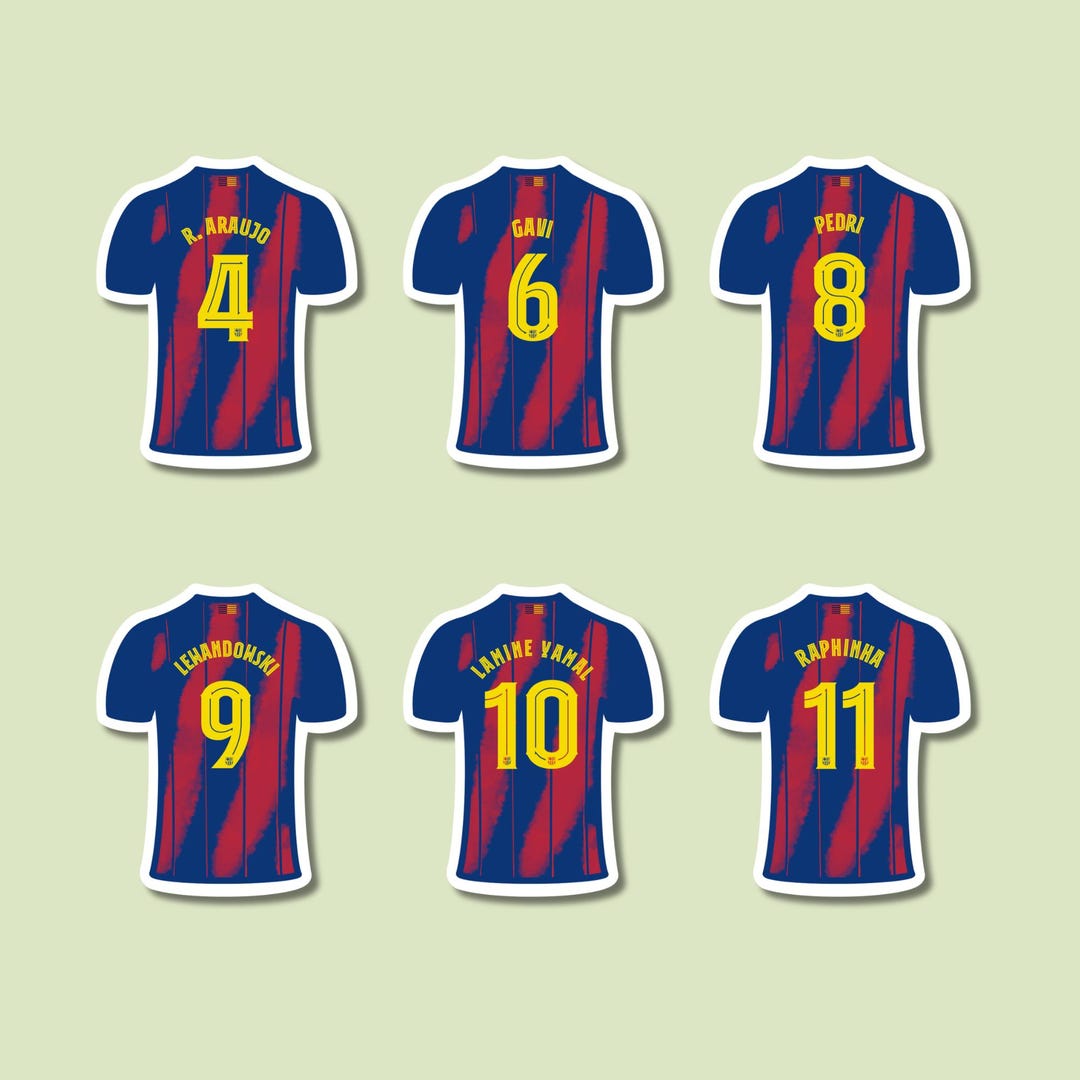 Barcelona 25-26 Jersey Stickers - Etsy