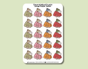 Esnupi Puffer Jacket Sticker Sheet
