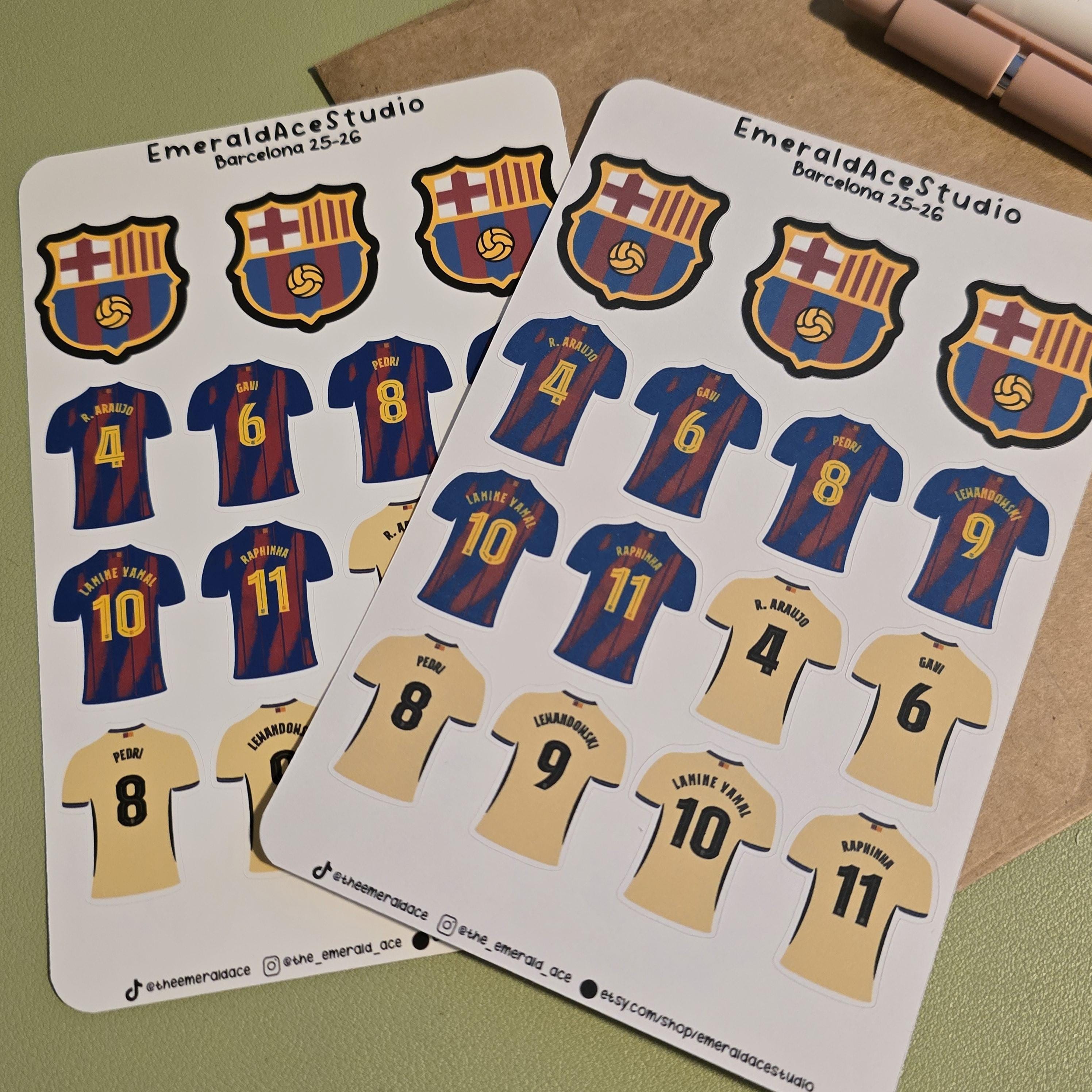 Barcelona & Real Madrid 25-26 Jerseys Sticker Sheet - Etsy