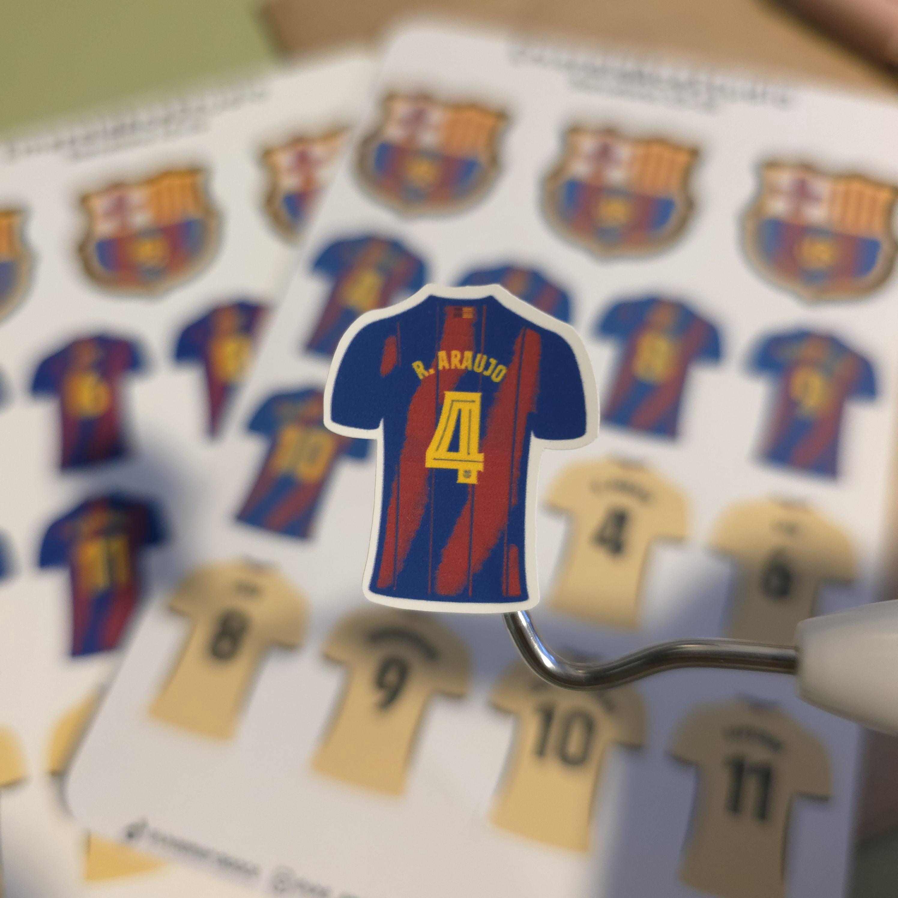 記念グッズ #1 FC Barcelona-Real Madrid Barcelona & Real Madrid 25-26 Jerseys Sticker Sheet - Etsy