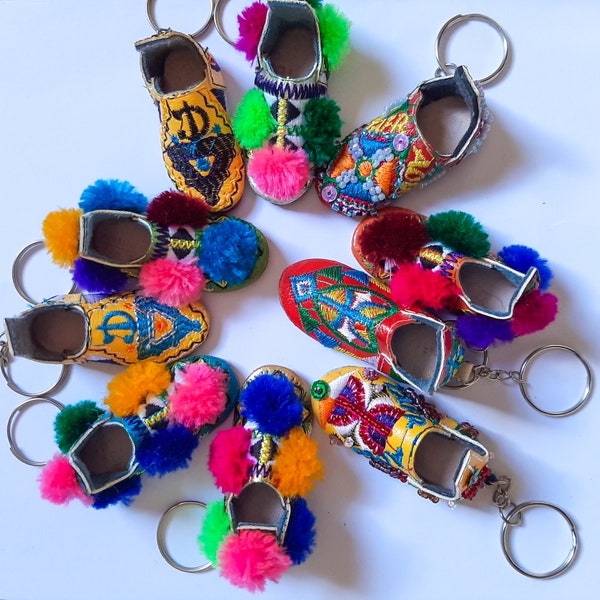 lot de 10 Porte-clé sandale marocain porte-clés babouches chaussures key chain  shoes