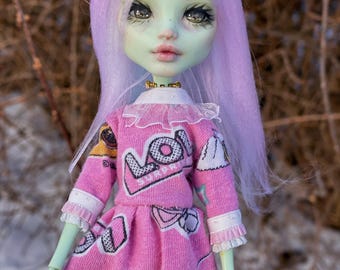 monster high doll frankie g1 ooak repaint custom