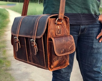 Handmade Leather Camera Bag Monogramed Full Grain Cowhide Leather Camera Case Personalized Vintage Leather Camera bag Birthday Gift