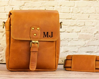 Camel leather Camera Case Personalized Camera Case Monogram camera case Handmade Leather camera Bag Nikon Camera Case Mother's Day Special