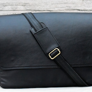 Personalized Genuine leather messenger bag laptop bag shoulder bag for women gift for men office bag briefcase Satchel Birthday Gift