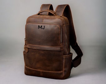 Vintage Leather Backpack Brown Leather Backpack, Rucksack Personalized Men Leather Backpack Hipster Backpack Travel Bag Mother's Day Special