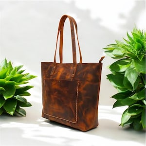 Leather tote bag for women large leather tote bag laptop work bag leather purse handbag Valentine’s Day gift for her anniversary girlfriend