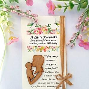 Mooie NIEUWE BABY-kaart Nieuwe Mum KEEPSAKE-kaart Geniet van elk moment dat ze te snel opgroeien nieuwe mama-ondersteuningskaart Motherhood Poem New Baby Poem