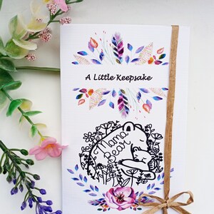 Un petit souvenir - MAMA BEAR - carte extra spéciale nouvelle maman nouvelle carte souvenir de bébé poème de maternité maman ours poème maman ours bébé ours cadeau