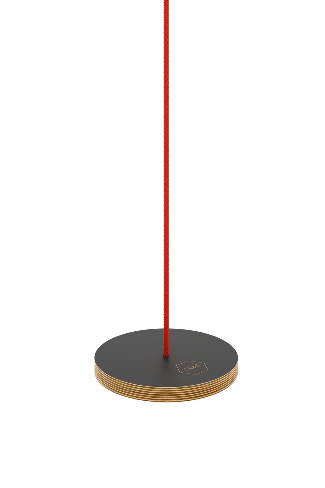 NUKI Black Circle Swing With Red Rope, Kids Plywood Swing - Etsy Canada
