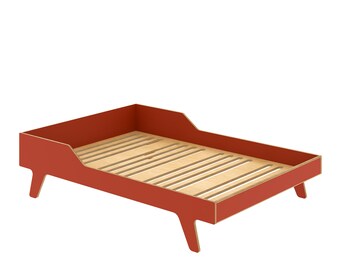 NUKI Dream Double Bed Brique symétrique en contreplaqué de bouleau avec le stratifié de brique de la plus haute qualité