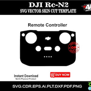 dji rc n2 remote controller skin vector template cutting file skin layout skin die cuts file svg skin Cricut Silhouette Skin SVG Vector