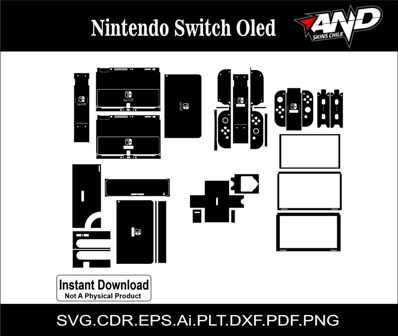 Nintendo Switch Oled Skin Vector File Skin Die Cut Skin Template Layout ...