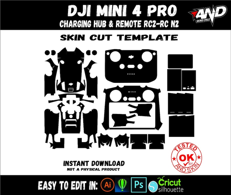 Dji Mini 4 Pro Skin Template + Custom Design - Etsy