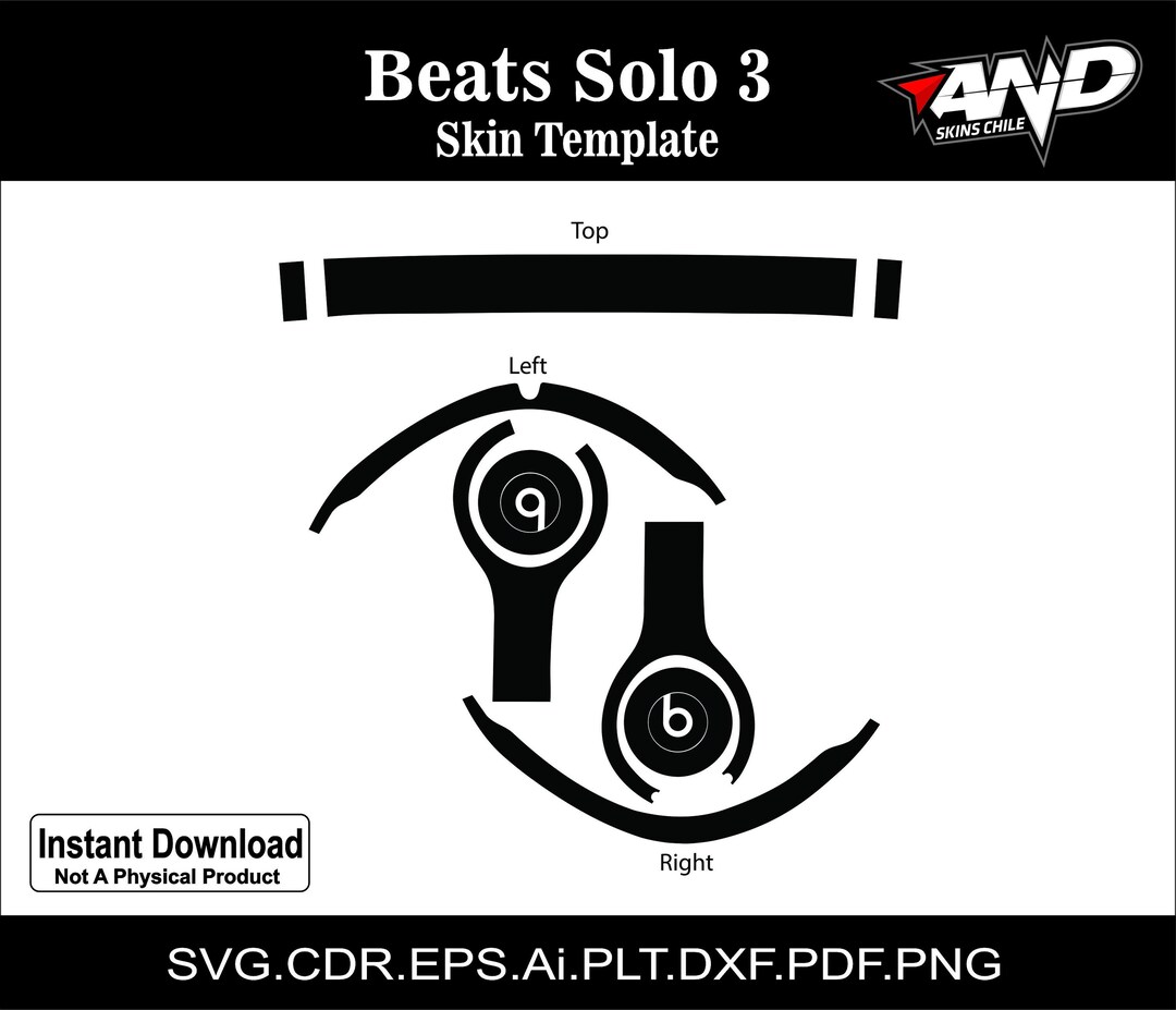 Beats Solo 3 Skin Vector Template Skin Vector File Skin Die Cus Skin