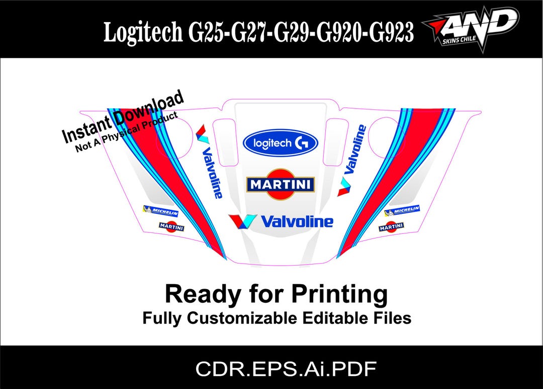 Logitech G29/G923/ G920/G27/G25 Ready for Printing (martini Racing ...