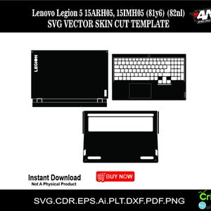 Lenovo Legion 5 15ARH05, 15IMH05 (81y6) (82nl) skin template vector skin layout skin die cuts file svg skin Cricut Silhouette Eps Cutting