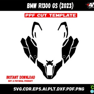 BMW R1300 GS -2023 PPF-Vorlage Vektor-Skin-Layout-Skin-Stanzdatei SVG-Skin Cricut Silhouette SVG Vektor-Schnittdatei