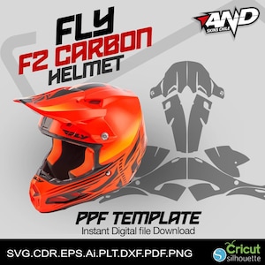 Fly F2 Carbon (L-XL) ppf helmet template vector skin layout skin die cuts file svg skin Cricut Silhouette SVG Vector cut file