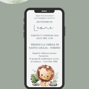 Invito digitale, annuncio nascita, invito digitale battesimo,  prima comunione, cresima, laurea, nozze, festa di compleanno.Personalizzabile