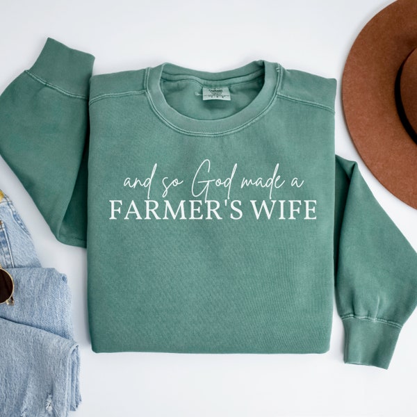 Comfort Colors Farmer’s Wife Sweatshirt, Gift for Farmers Wife, Farmer sweatshirt, Women in Ag