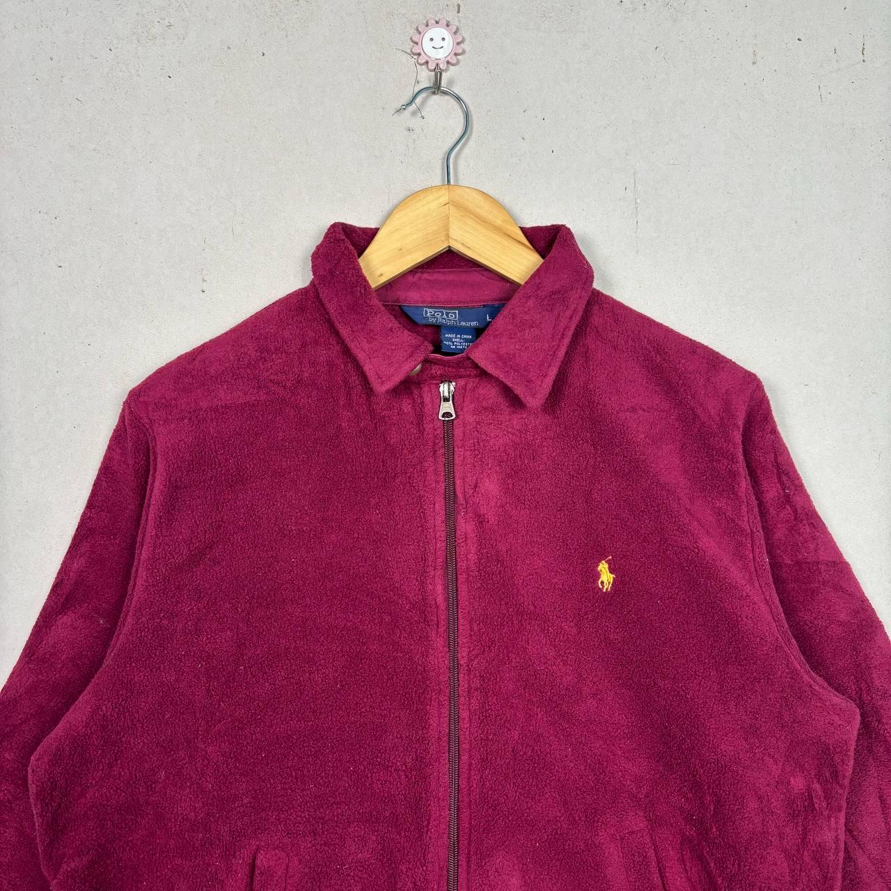 ヴィンテージ ポロ ラルフローレン バーガンディ レッド ジップアップ