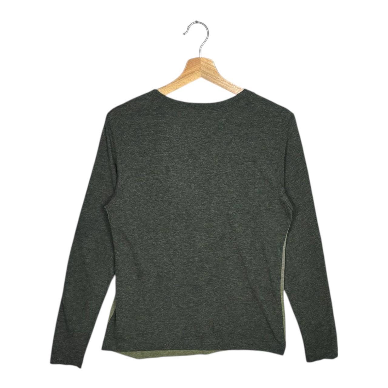 Vintage Issey Miyake Plantation Green Color Block Long Sleeve
