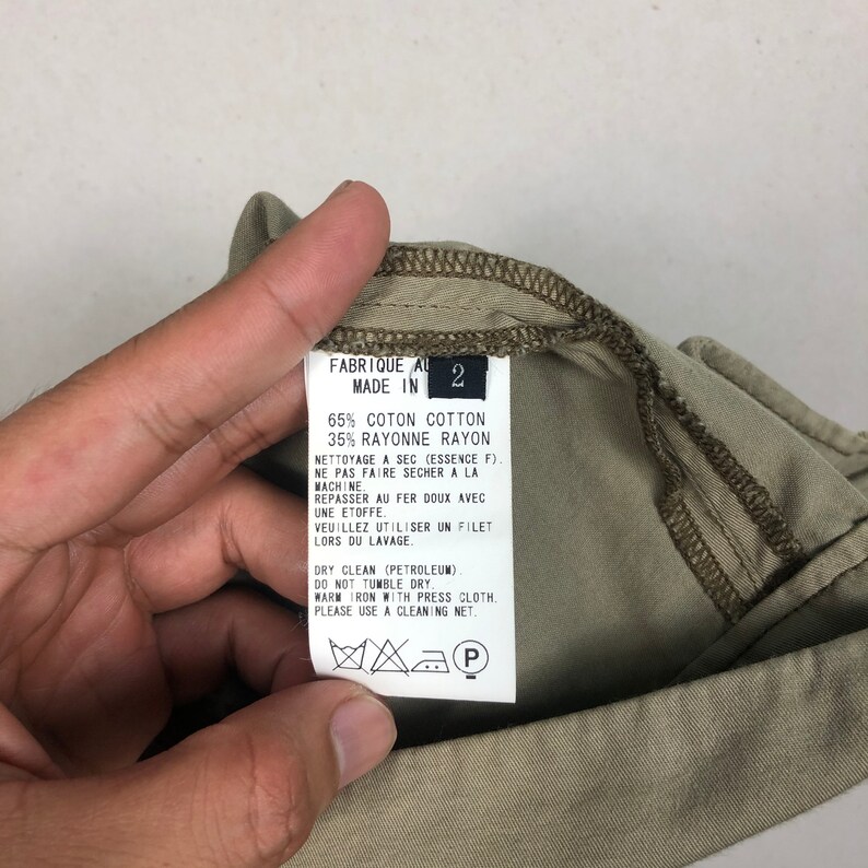 Vintage Y’s Yohji Yamamoto Archival Cargo Pants Multi Pocket Tactical Trousers Beige Cotton Rayon Blend Japanese Designer Fashion Size 2 image 10