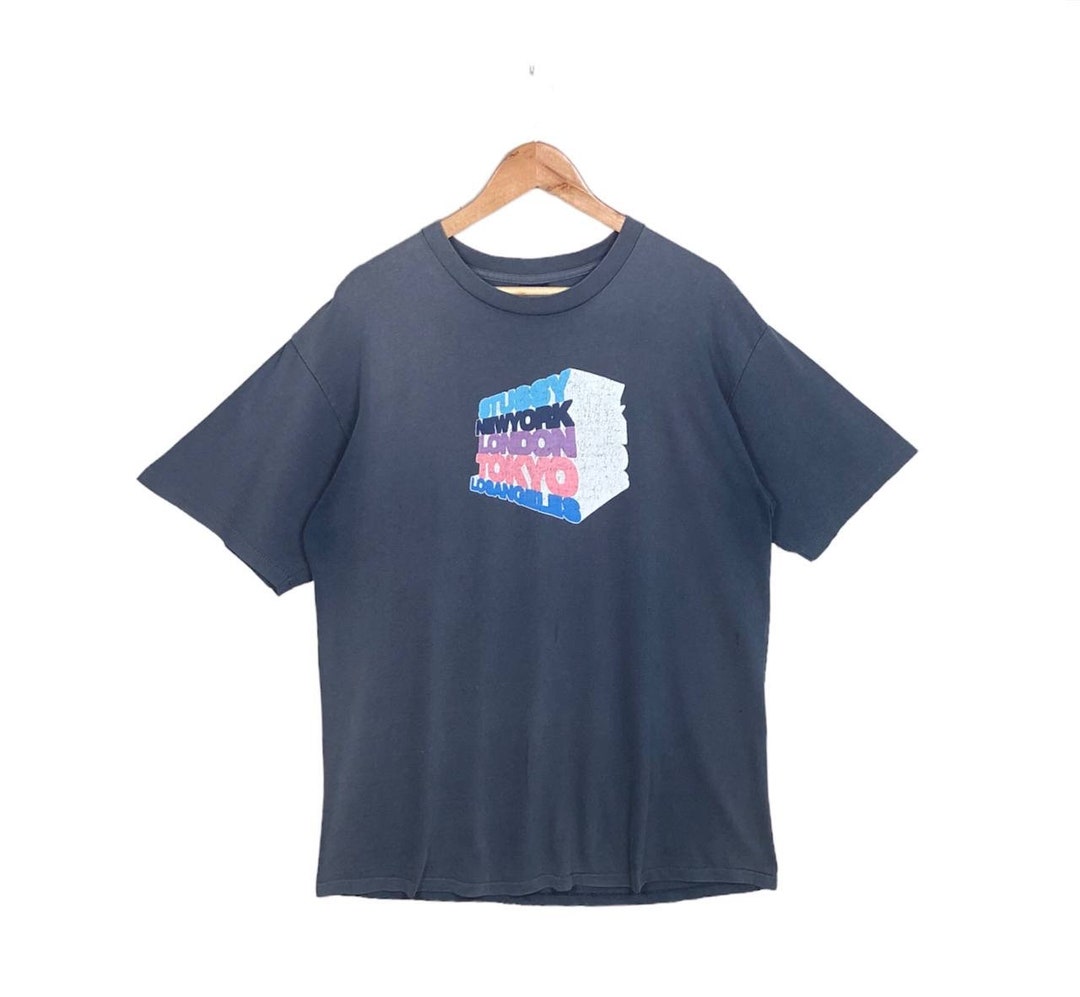 「高評価！」注目のレビュ Vintage 90s Shirt Tee Block Cities Stussy Faded Sun スケートボード