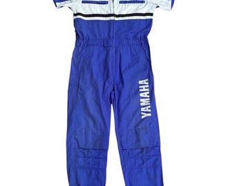 YAMAHA レーシングオーバーオール Vintage 90s Yamaha Racing Team Japan Coverall Blue Jumpsuit Pit