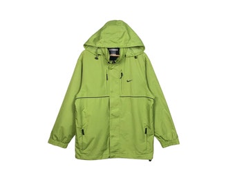 Vintage Nike Swoosh Green Sweater Y2K  Windbreaker Streetwear Fashion