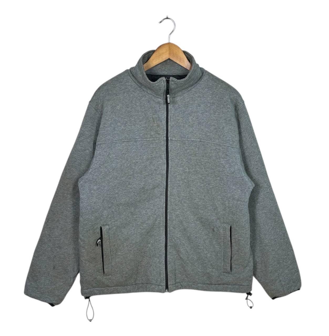 ジャケット・アウター old stussy 90s zip up leather jacket y2k Vintage Stussy Full Zip Jacket 90s Y2K Streetwear Skater Bomber - Etsy