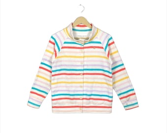Vintage 90s Issey Miyake Tsumori Chisato Rainbow Stripe Sleep Soft Pyjamas M Pajamas