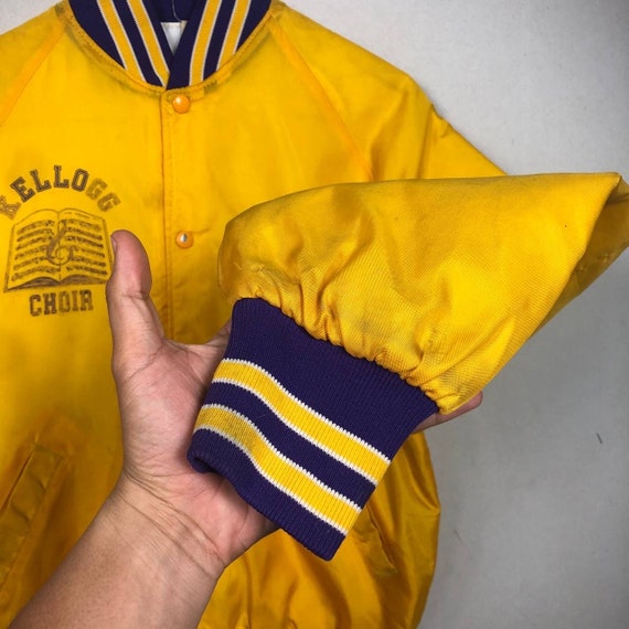 Crazy Vintage 90s Kellog Varsity Baseball Jacket … - image 7