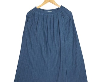 Vintage Issey Miyake Plantation Skirt Blue Size M Japanese Avant Garde Harajuku Style