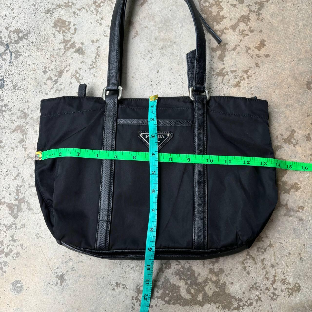 バッグ Vintage Prada Hand Bag Black Nylon Vintage Prada Tessuto Tote Bag Shoulder Bag Black Nylon - Etsy