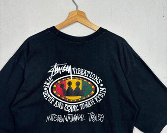 Vintage 90s Stussy Irie Vibrations T-shirt Large, International
