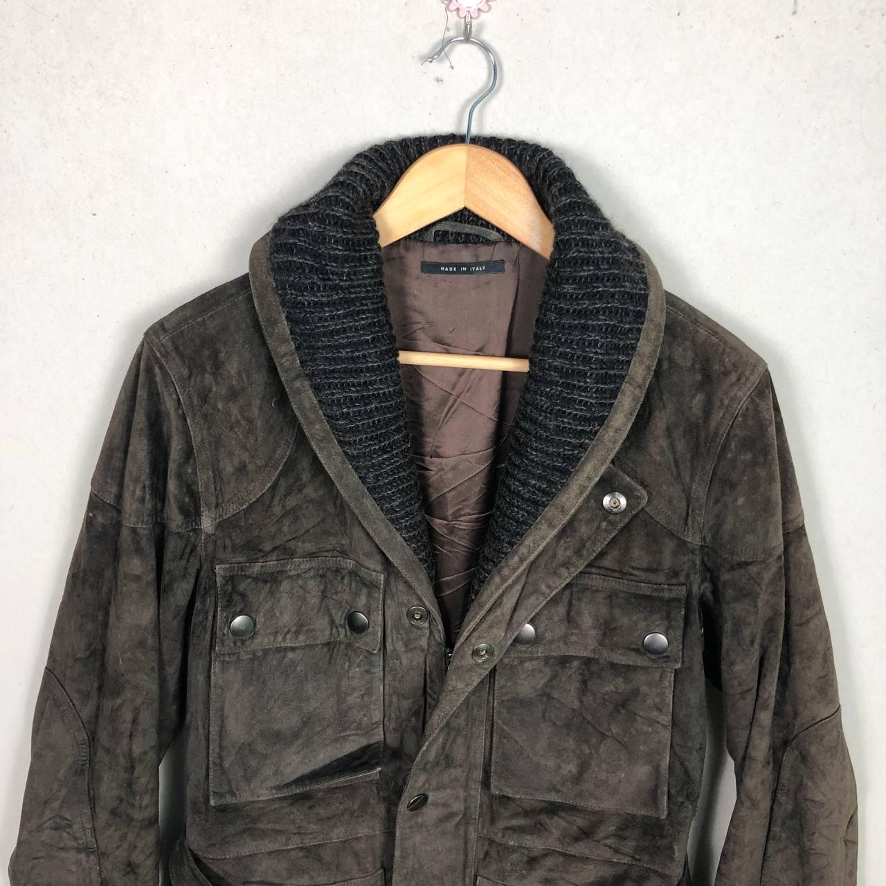 Vintage Gucci Tom Ford FW03 Brown Suede Field Leather Jacket