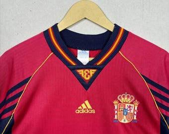 Vintage Spain 1998 World Cup Jersey Adidas Home Football Shirt L