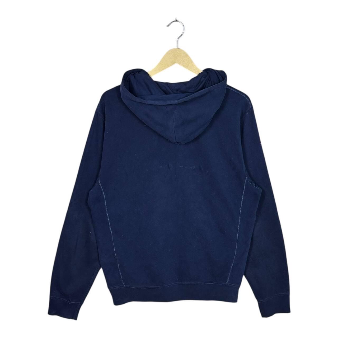 Vintage Polo Ralph Lauren Full Zip Hoodie Navy Blue Red Pony Logo
