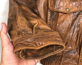 Vintage 80s Reservations Tickets Leather Jacket Type G-1