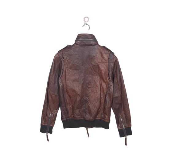Vintage 90s Leather Biker Jacket: Lamb Skin Cafe Racer, Schott
