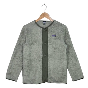 Patagonia Retro Fleece Jacke | Kinder Olivgrün XXL (passend für Frauen XS/S) | Weicher Sherpa Shearling Herbst Winter Outdoor Sustainable Layer