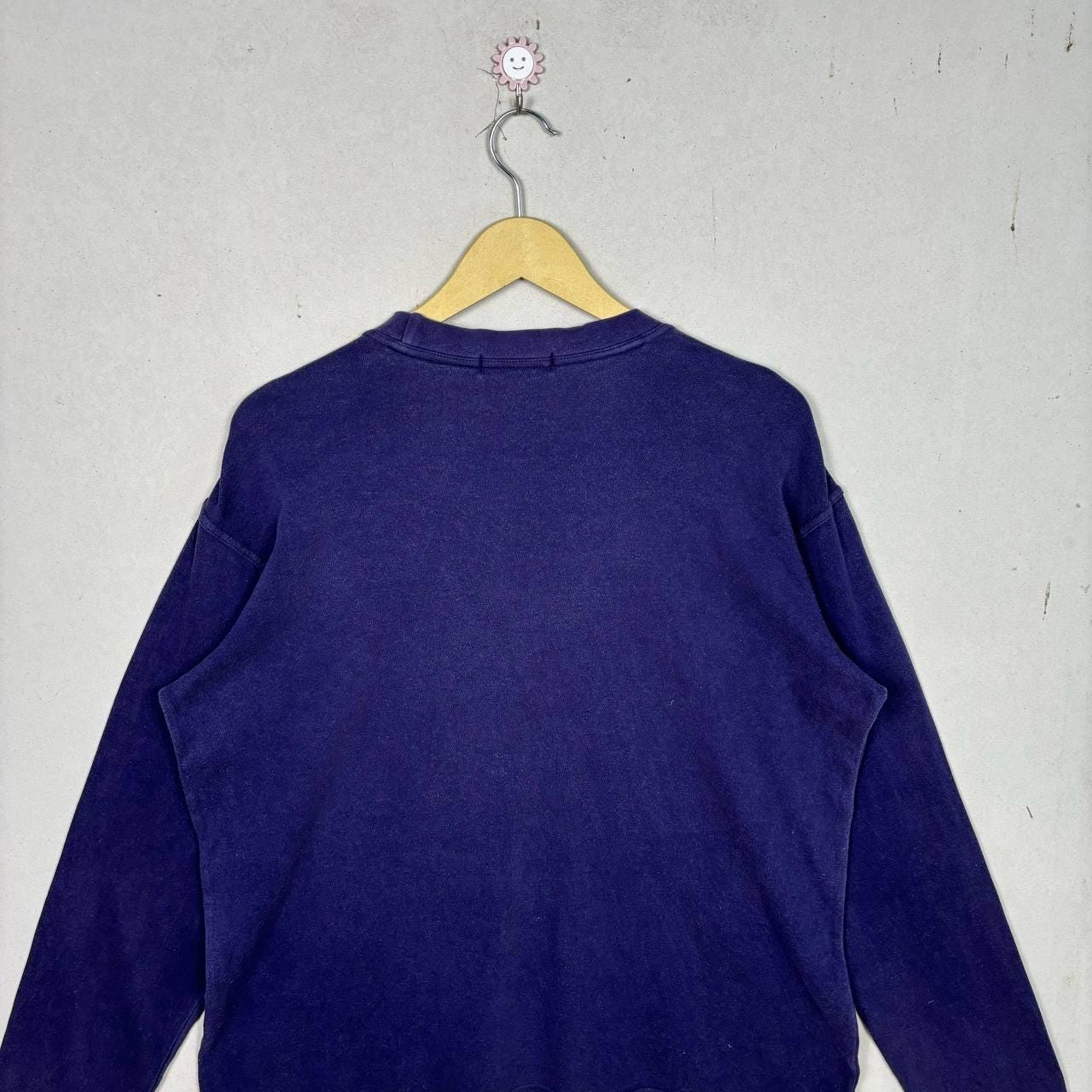 Vintage 90s YSL Yves Saint Laurent Big Logo Purple Long Sleeve 