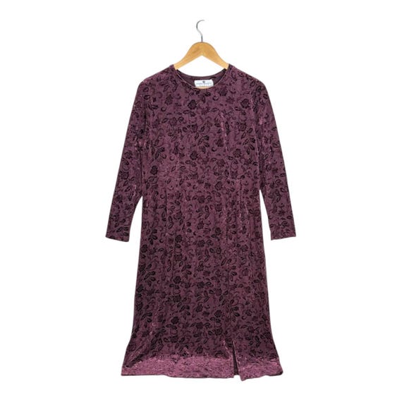 Balmain, Vintage Pierre Balmain Maman Purple Velvet Maxi Dress