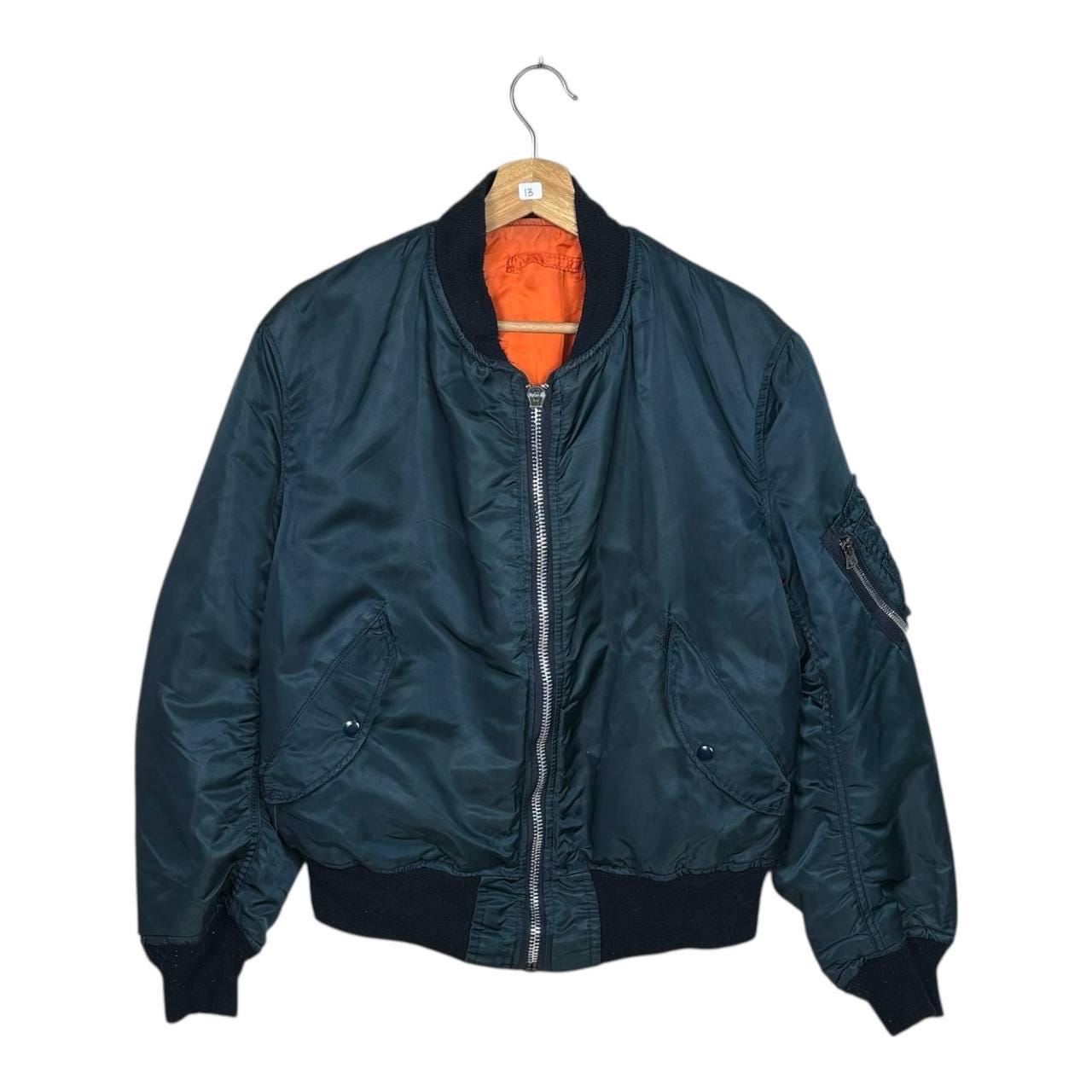 Vintage Alpha Industries MA-1 Flight Jacket Large Made in USA 90s